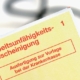 Bild einer Arbeitsunfähigkeitsbescheinigung